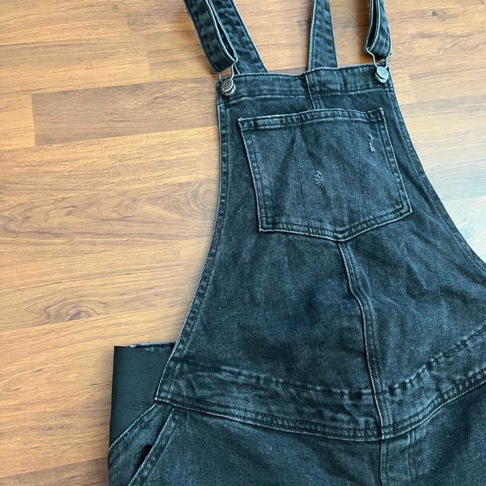 Maternity black denim Old Navy Overalls